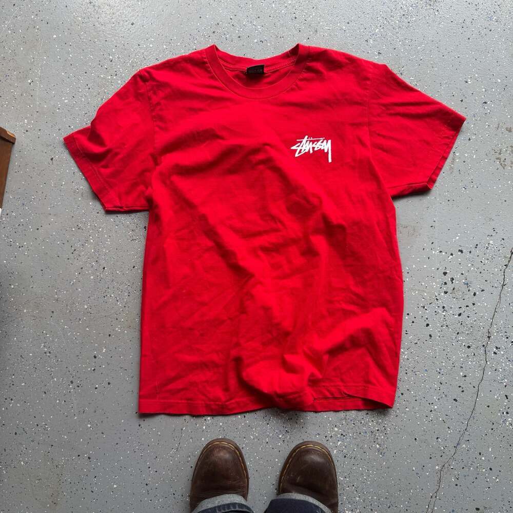 Stussy Fuzzy Dice Tee Red Size XL - Picture 3 of 7